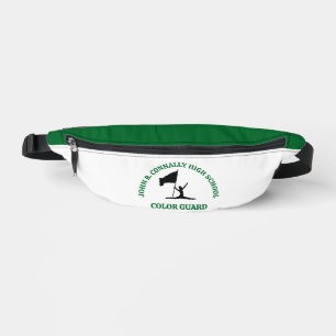 Green High School Colour Guard Personalised Bum Bags