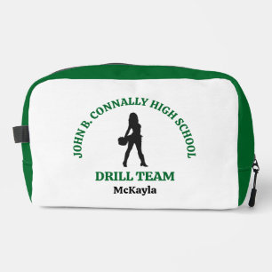 Green High School Drill Team Dancer Personalised Dopp Kit