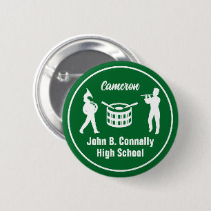 Green High School Marching Band Personalised 6 Cm Round Badge