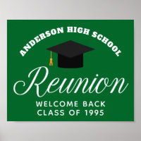Green High School Reunion Custom Alumni Welcome