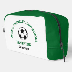 Green High School Soccer Team Personalised Dopp Kit