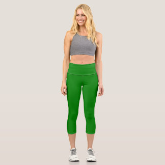 Green High Waisted Capris