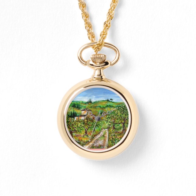 GREEN HILLS AND OLIVE TREES IN TUSCANY LANDSCAPE WATCH (Front)