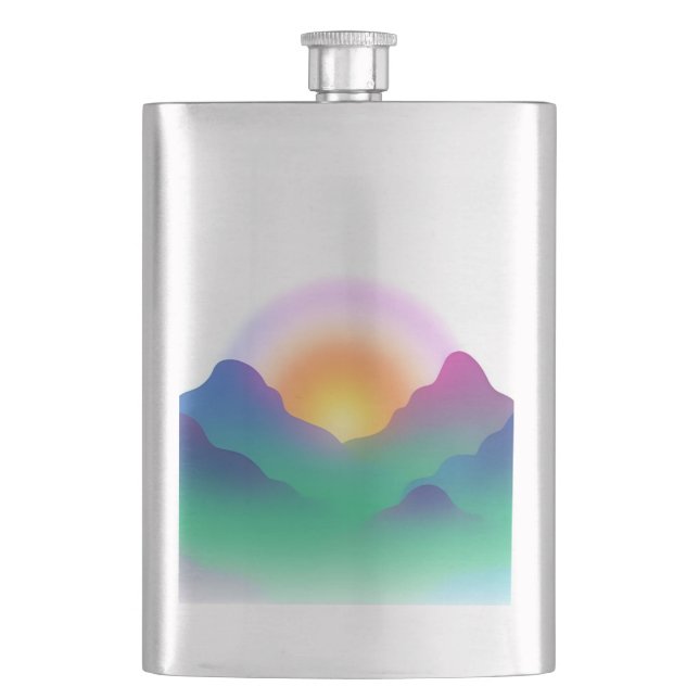 Green Hills Hip Flask (Front)