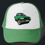 Green Hilux pickup Trucker Hat<br><div class="desc">Green Toyota Hilux pickup in a trucker hat. Check out other colours too.</div>