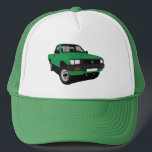 Green Hilux pickup Trucker Hat<br><div class="desc">Green Toyota Hilux pickup in a trucker hat. Check out other colours too.</div>