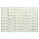 Green Hipster Geek Glasses Fabric