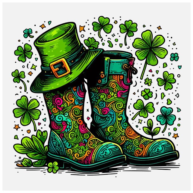Green Holiday Boots Phone Case (Design for St. Patrick's Day Holiday!)