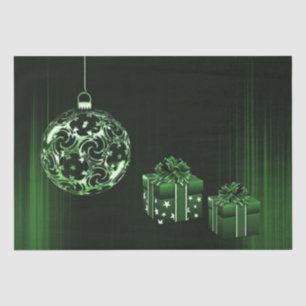 Green Holiday Christmas Ornament Tissue Paper