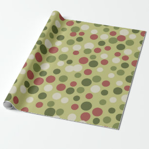 Green Holiday Dots Wrapping Paper