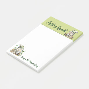 Green Holiday Gnome Writing Pad Post-it Notes