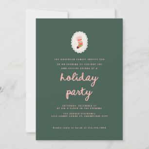 Green Holiday Modern Festive Christmas Party Invitation