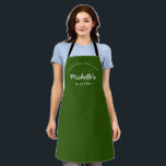 Green Homemade with Love Custom Your Kitchen Apron<br><div class="desc">Get ready to bake up a storm with our Green Homemade with Love Custom Kitchen Apron. This apron is the perfect accessory for any passionate baker, and you can make it even more special by personalising it with a name of your choice. The stylish typography treatment adds a touch of...</div>