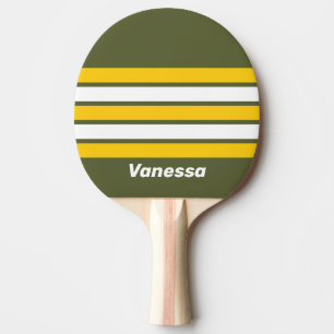 Green Honey Nostalgic Across Striping with Name Ping Pong Paddle