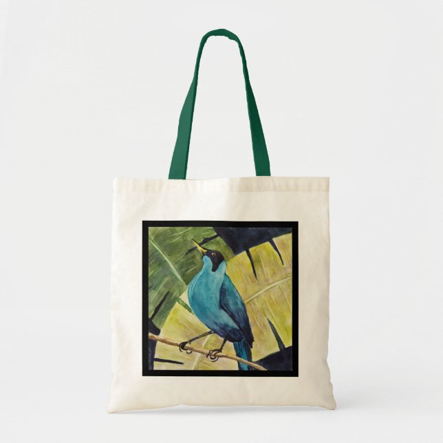 Green Honeycreeper Tote Bag (Front)