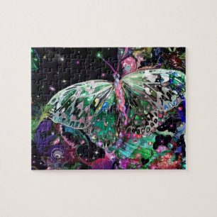 Green Hope Butterfly Jigsaw Puzzle