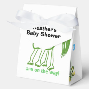 Green Horse Baby Rattles Twins Favour Box