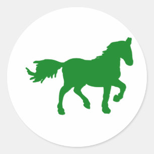 Green Horse Silhouette Sticker