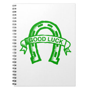 Green horseshoe St. Patrick day Notebook