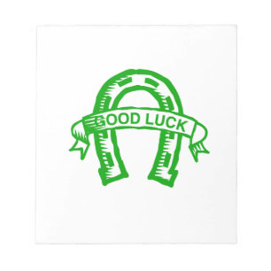 Green horseshoe St. Patrick day Notepad