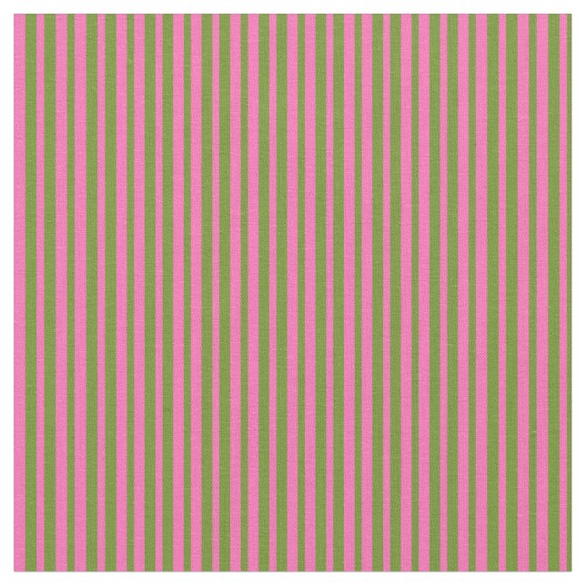 Green & Hot Pink Coloured Lines Fabric (Close Up)