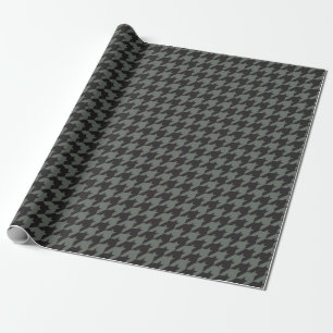 Green Houndstooth Textile Pattern Wrapping Paper