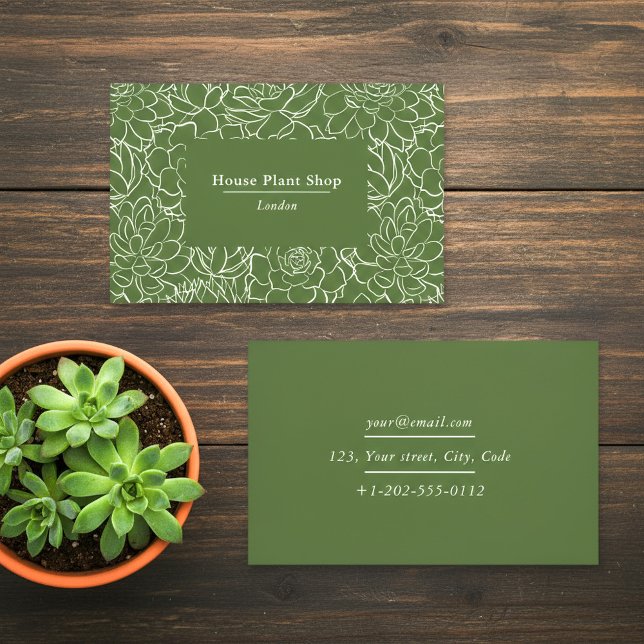Green House plant shop botanical Business Card (Green House plant shop botanical Business Card.)