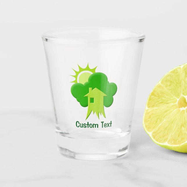 Green House Shot Glass (Front)