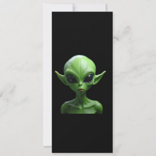 Green humanoid invitation