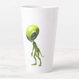 Green humanoid latte mug