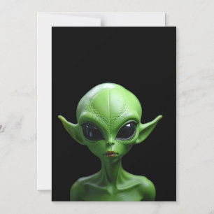 Green humanoid magnetic invitation