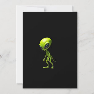 Green humanoid magnetic invitation