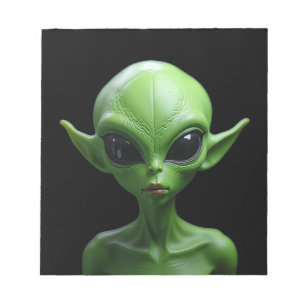 Green humanoid notepad