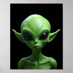 Green humanoid poster