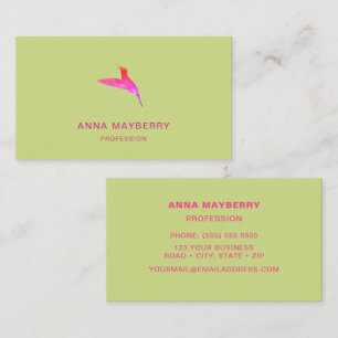 Green Hummingbird Business Card
