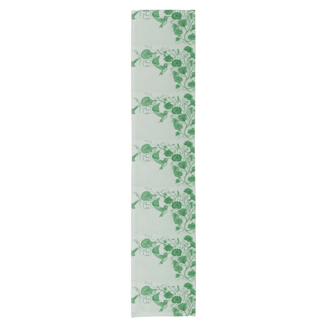Green Hummingbird  Short Table Runner (Front)