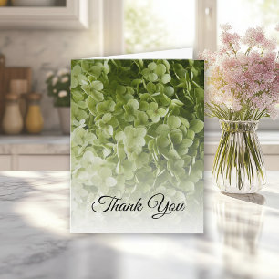Green Hydrangea Floral Sympathy Thank You Card