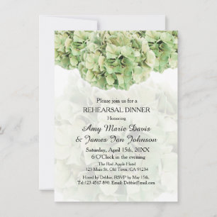 Green hydrangea rehearsal dinner invite hydrangea2