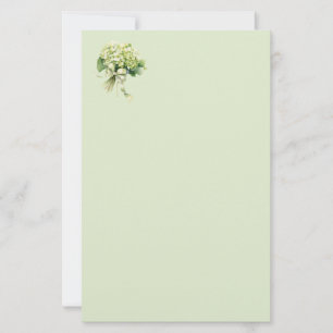 Green Hydrangea Stationery Paper