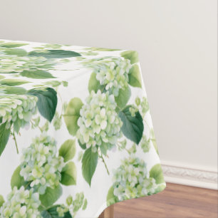Green Hydrangeas Tablecloth