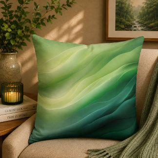 Green Hymn in Motion Cushion