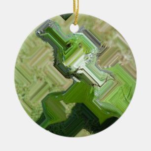 Green Iguana Ceramic Tree Decoration