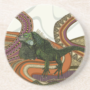 green iguana coaster