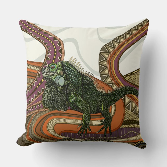 green iguana cushion (Front)