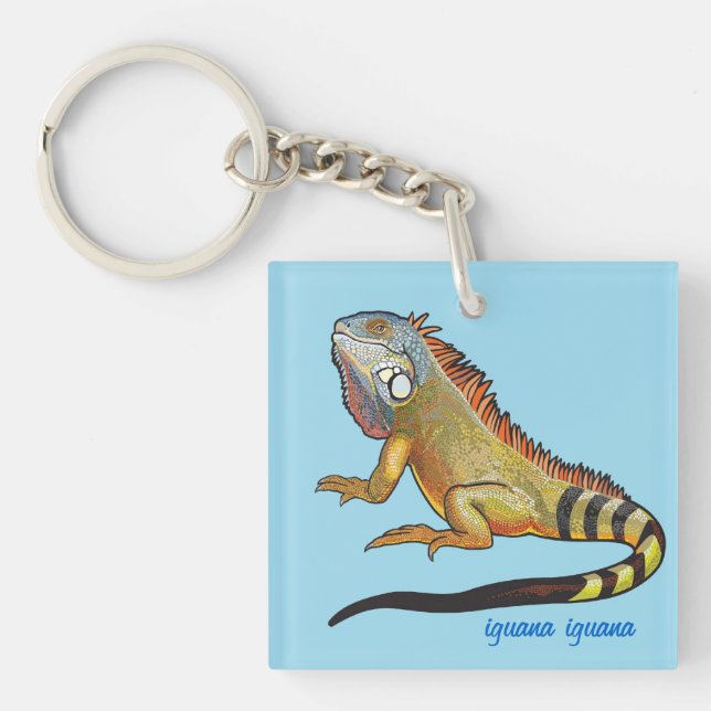 green iguana key ring (Front)