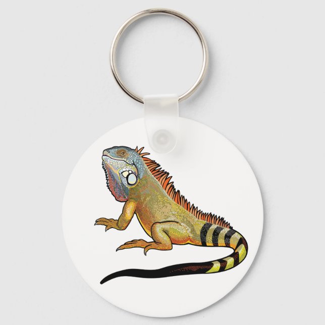 green iguana key ring (Front)