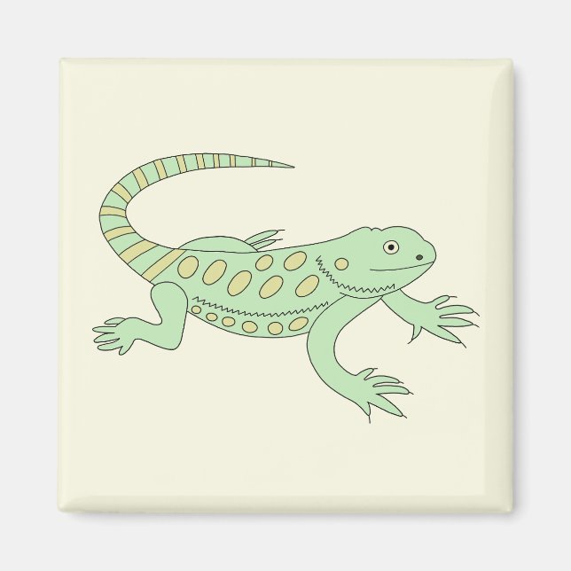 Green Iguana Magnet (Front)