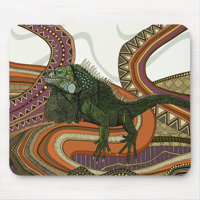 green iguana mouse pad (Front)