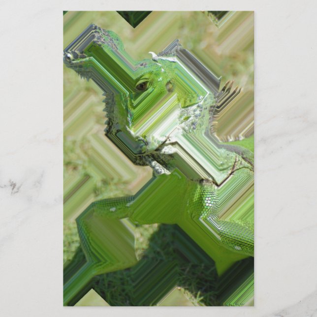 Green Iguana Stationery (Front)