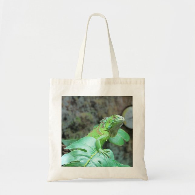 Green iguana tote bag (Front)